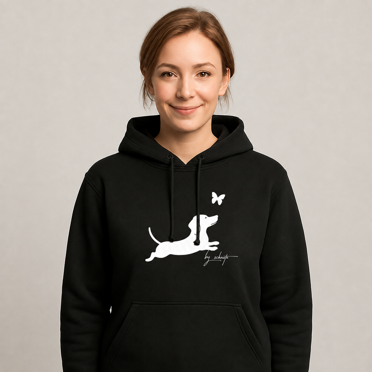 Dackelhoodie "Schnumetterling", Ansicht 4
