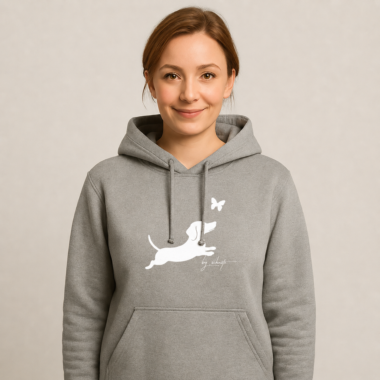 Dackelhoodie "Schnumetterling", Ansicht 3